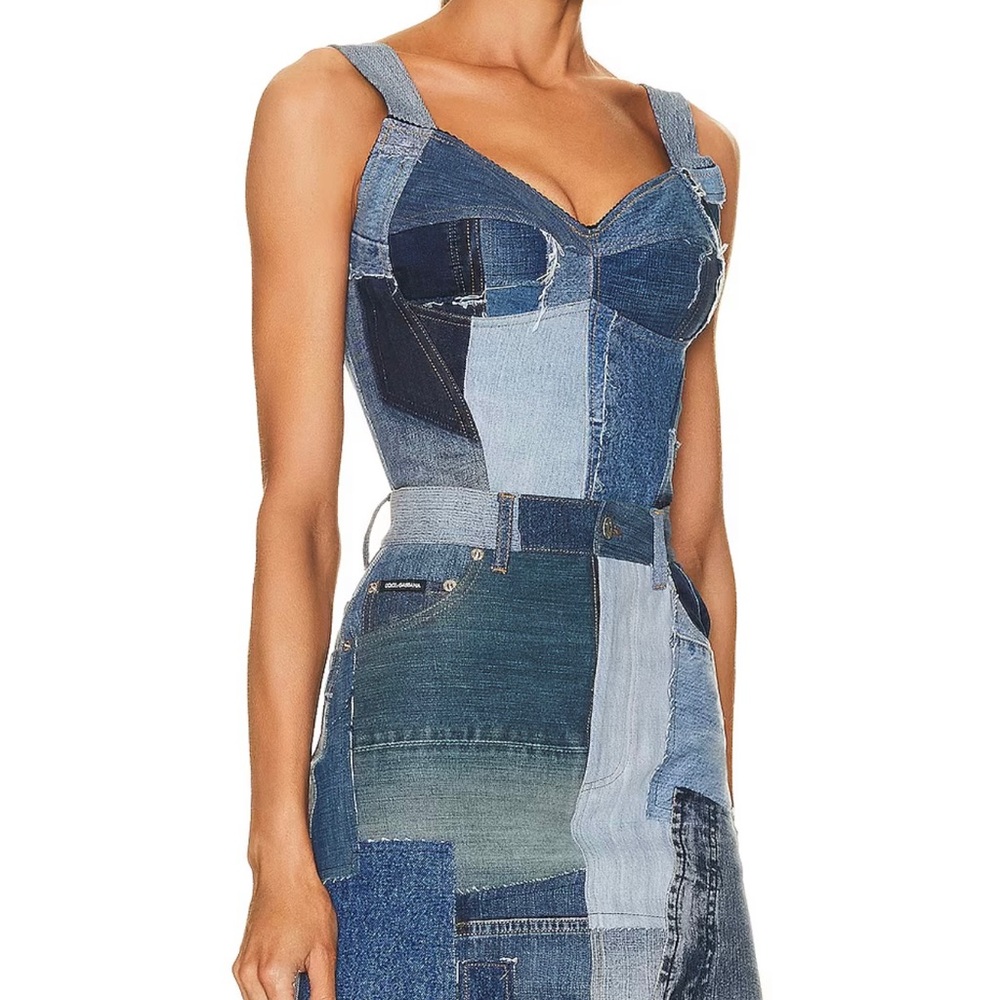 Dolce & Gabbana Denim Corset Top